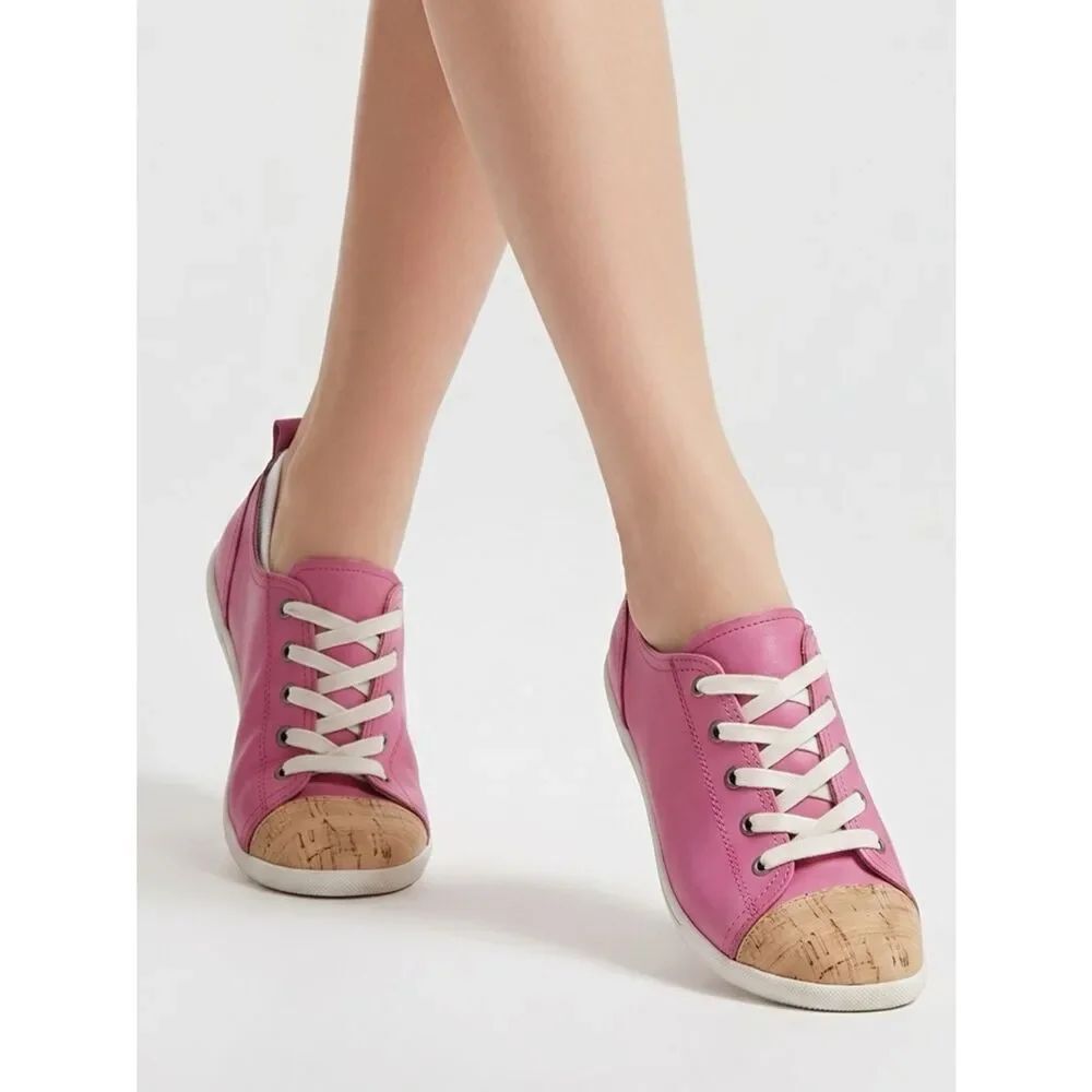 KORK-EASE | Pink and Cork Lace Up Sneakers Tennis Shoes Women’s Size 7